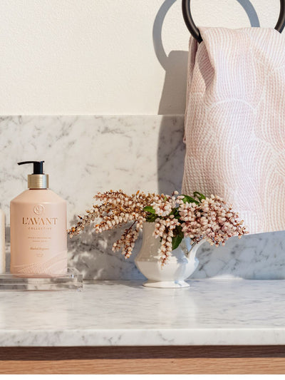 L'AVANT x Geometry Kitchen Towel - Posh Petal Blushed Pink