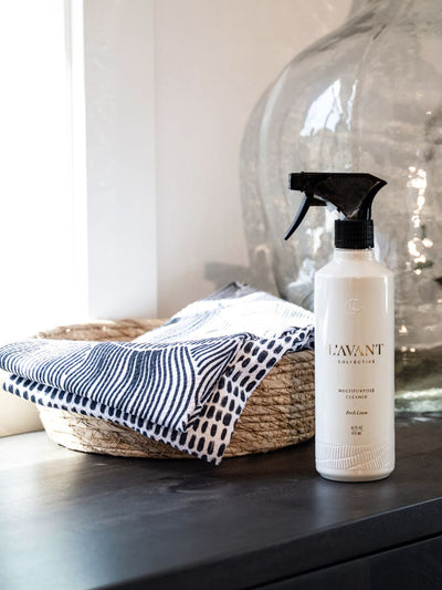 L'AVANT x Geometry Kitchen Towel - Posh Petal Black