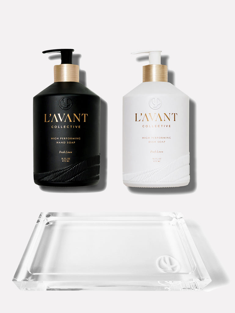Dish And Hand Soap Dispenser with Lucite Tray L'AVANT Collective