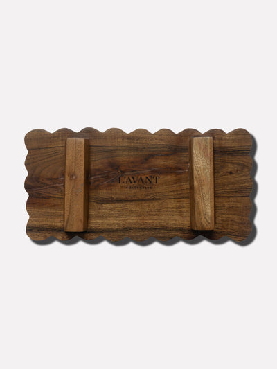 Scalloped Wooden Tray