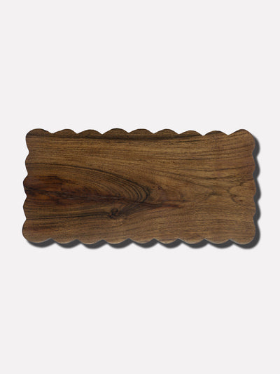 Scalloped Wooden Tray