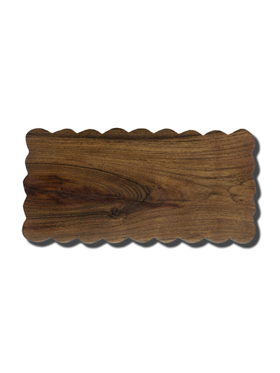Scalloped Wooden Tray