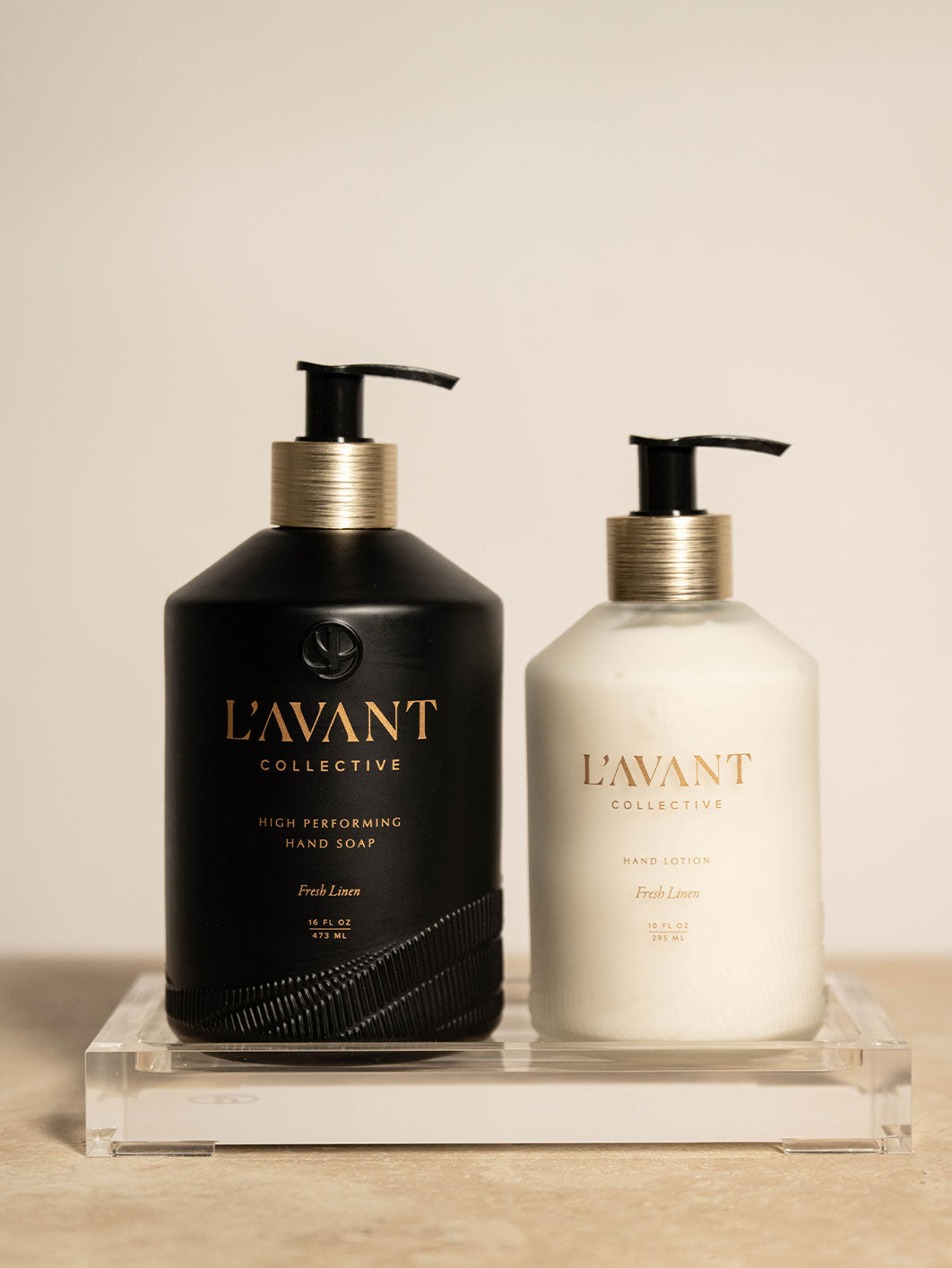 Hand Soap and Lotion Bundle with Medium Lucite Tray – L'AVANT