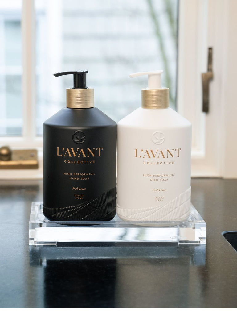 Dish And Hand Soap Dispenser with Lucite Tray – L'AVANT Collective