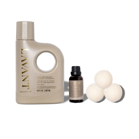L'AVANT award winning laundry detergent, laundry oil, and New Zealand wool dryer balls