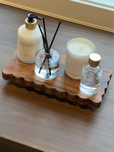 Scalloped Wooden Tray