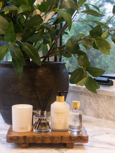 Scalloped Wooden Tray